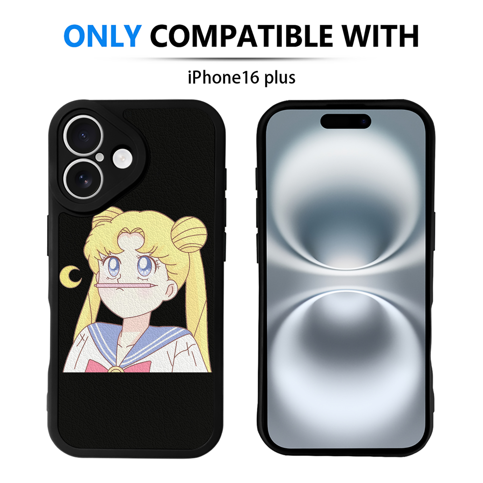（画像用） 美少女戦士セーラームーン 愛野 美奈子 あいの みなこ Sailor Moon Aino Minako 【iPhone 16シリーズ対応】シリコンスマホケース（レザー調） 材質：シリコン